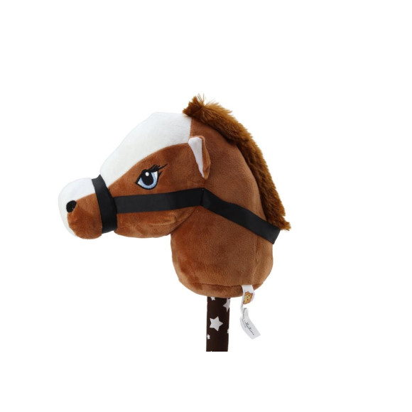 Pluszowa Głowa Konia Na Kiju Hobby Horse Koń Krótkowłosy Ciemnobrązowy Dźwięki Pluszowa Głowa Konia Na Kiju Hobby Horse Koń Krótkowłosy Ciemnobrązowy Dźwięki