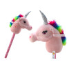 Pluszowa Głowa Jednorożca Na Kiju Hobby Horse Jednorożec Różowy Dźwięki