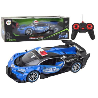 Auto Zdalnie Sterowane RC Policyjne w Skali 1:12 Niebieski