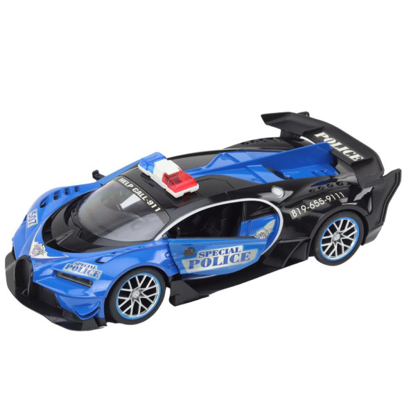 Auto Zdalnie Sterowane RC Policyjne w Skali 1:12 Niebieski Auto Zdalnie Sterowane RC Policyjne w Skali 1:12 Niebieski