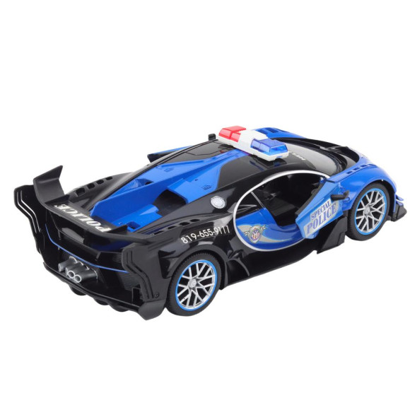 Auto Zdalnie Sterowane RC Policyjne w Skali 1:12 Niebieski Auto Zdalnie Sterowane RC Policyjne w Skali 1:12 Niebieski