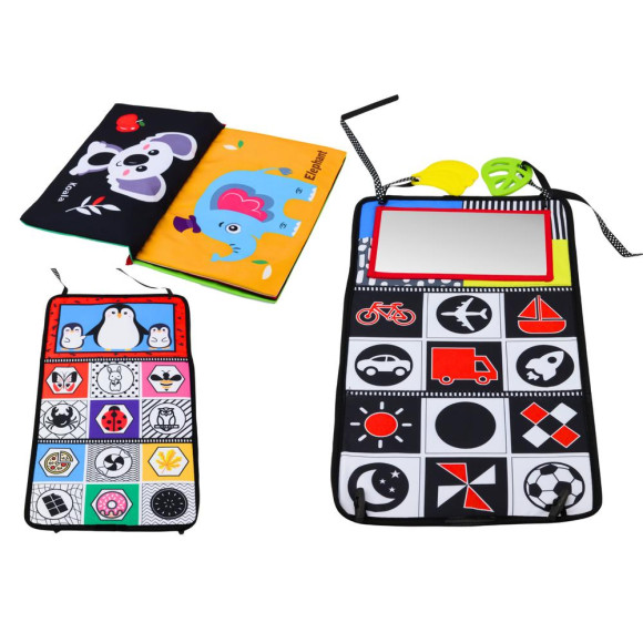 Dwustronna Mata Składana Z Lustrem Gryzaki Szeleszcząca Książeczka