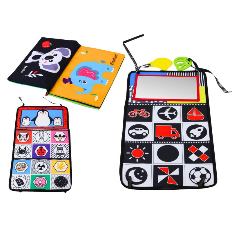 Dwustronna Mata Składana Z Lustrem Gryzaki Szeleszcząca Książeczka