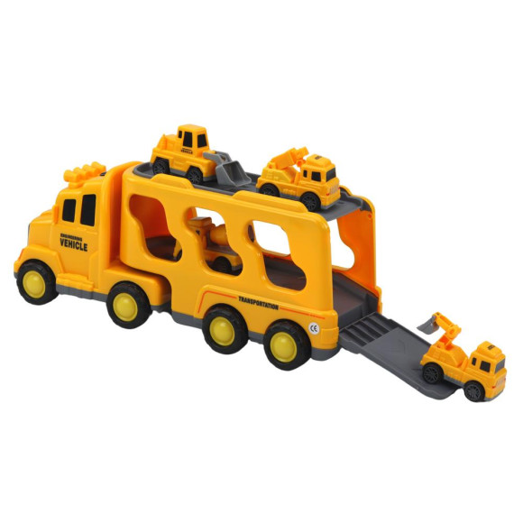 Auto Laweta Lora Pomoc Drogowa Pojazdy Budowlane Żółty Auto Laweta Lora Pomoc Drogowa Pojazdy Budowlane Żółty