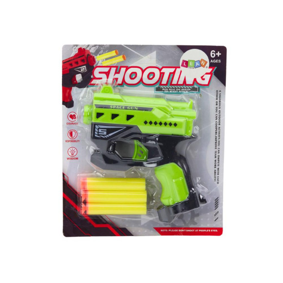 Mini Pistolet Na Strzałki Piankowe Z Przyssawkami Zielony Mini Pistolet Na Strzałki Piankowe Z Przyssawkami Zielony