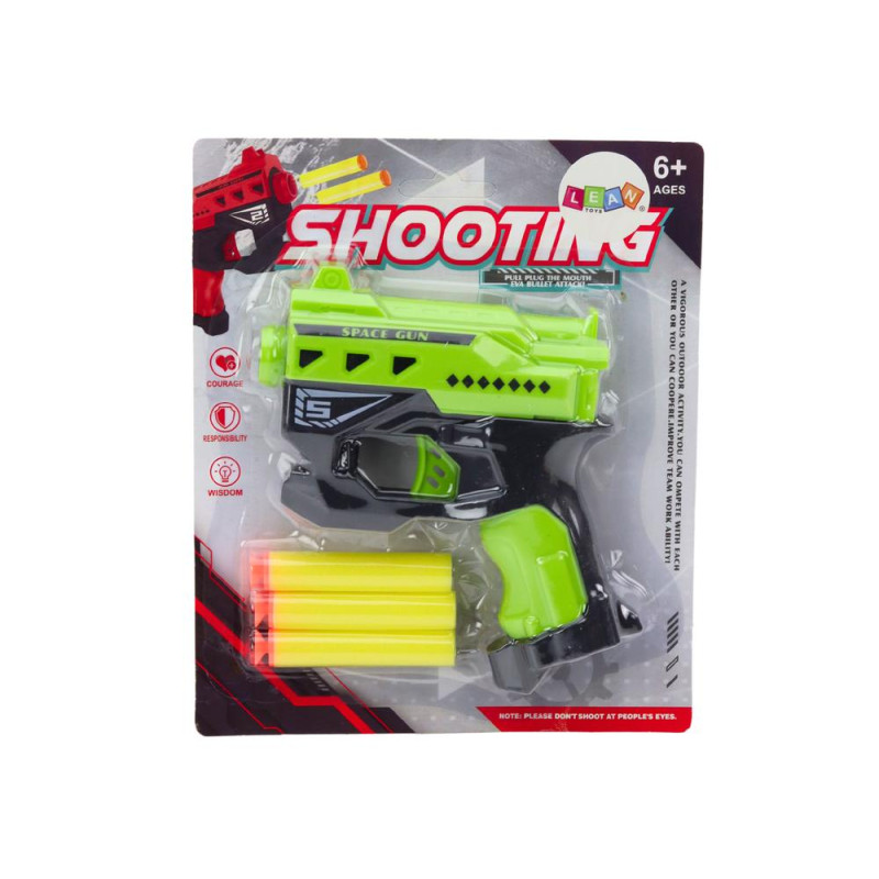 Mini Pistolet Na Strzałki Piankowe Z Przyssawkami Zielony