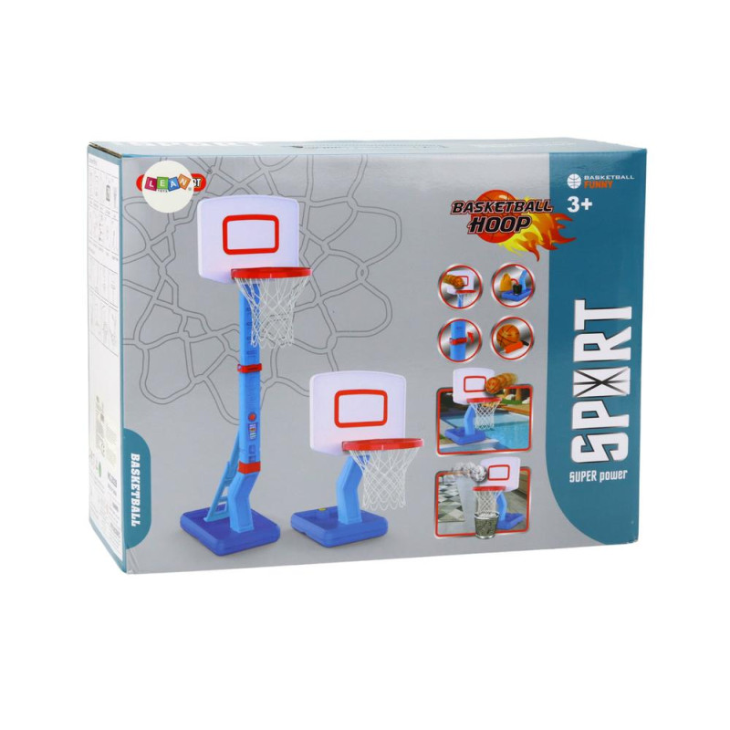 Kosz do Koszykówki Regulowany Piłka Pompka 138cm Niebieski