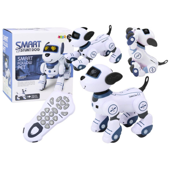 Robot Pies Interaktywny Zdalnie Sterowany Tańczy Wykonuje Polecenia Niebieski Robot Pies Interaktywny Zdalnie Sterowany Tańczy Wykonuje Polecenia Niebieski