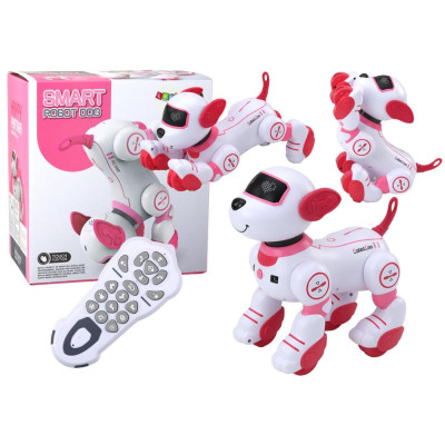 Robot Pies Interaktywny Zdalnie Sterowany Tańczy Wykonuje Polecenia Różowy