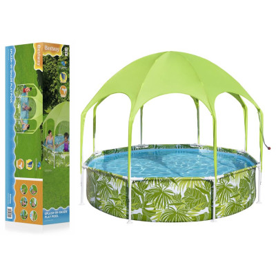 Basen Ogrodowy Stelażowy Dla Dzieci 244 cm x 51 cm Bestway 56432 Zielony
