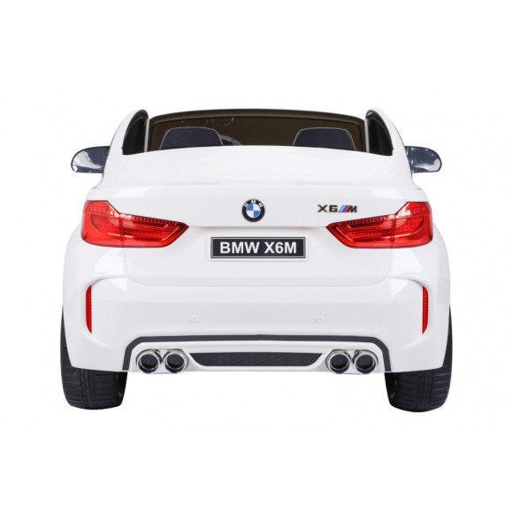 BMW X6M XXL dla 2 dzieci Biały + Pilot + Ekoskóra + Pasy + Wolny Start + MP3 USB + LED BMW X6M XXL dla 2 dzieci Biały + Pilot + Ekoskóra + Pasy + Wolny Start + MP3 USB + LED
