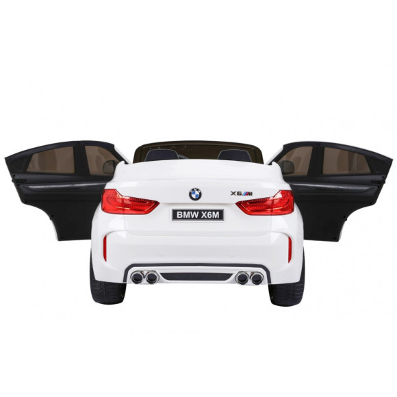 BMW X6M XXL dla 2 dzieci Biały + Pilot + Ekoskóra + Pasy + Wolny Start + MP3 USB + LED BMW X6M XXL dla 2 dzieci Biały + Pilot + Ekoskóra + Pasy + Wolny Start + MP3 USB + LED