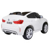 BMW X6M XXL dla 2 dzieci Biały + Pilot + Ekoskóra + Pasy + Wolny Start + MP3 USB + LED BMW X6M XXL dla 2 dzieci Biały + Pilot + Ekoskóra + Pasy + Wolny Start + MP3 USB + LED