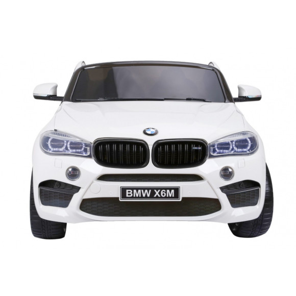 BMW X6M XXL dla 2 dzieci Biały + Pilot + Ekoskóra + Pasy + Wolny Start + MP3 USB + LED BMW X6M XXL dla 2 dzieci Biały + Pilot + Ekoskóra + Pasy + Wolny Start + MP3 USB + LED