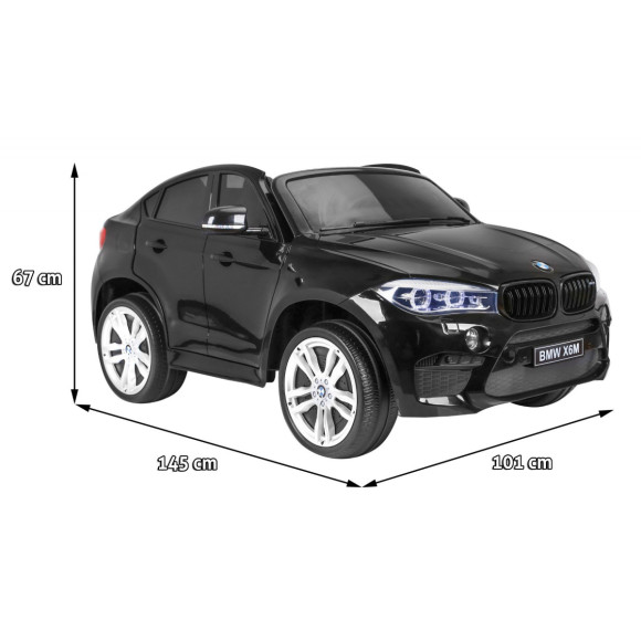 BMW X6M XXL dla 2 dzieci Lakier Czarny + Pilot + Ekoskóra + Pasy + Wolny Start + MP3 + LED BMW X6M XXL dla 2 dzieci Lakier Czarny + Pilot + Ekoskóra + Pasy + Wolny Start + MP3 + LED