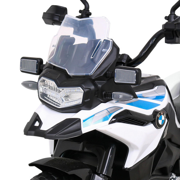 Motor Policyjny BMW F850 GS na akumulator dla dzieci + Kółka pomocnicze + Syrena + Światła + 2 Kufry + Wolny Start Motor Policyjny BMW F850 GS na akumulator dla dzieci + Kółka pomocnicze + Syrena + Światła + 2 Kufry + Wolny Start