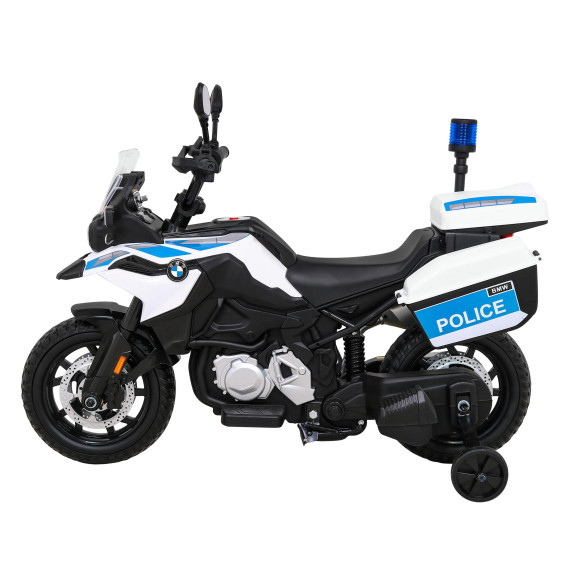 Motor Policyjny BMW F850 GS na akumulator dla dzieci + Kółka pomocnicze + Syrena + Światła + 2 Kufry + Wolny Start Motor Policyjny BMW F850 GS na akumulator dla dzieci + Kółka pomocnicze + Syrena + Światła + 2 Kufry + Wolny Start