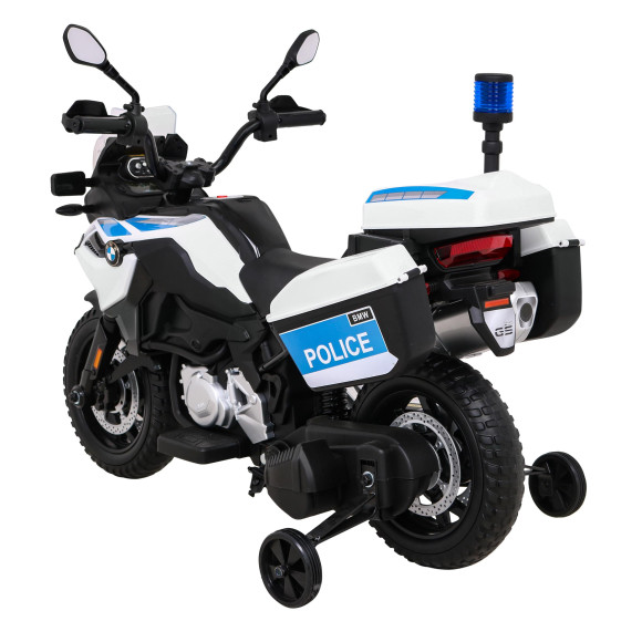 Motor Policyjny BMW F850 GS na akumulator dla dzieci + Kółka pomocnicze + Syrena + Światła + 2 Kufry + Wolny Start Motor Policyjny BMW F850 GS na akumulator dla dzieci + Kółka pomocnicze + Syrena + Światła + 2 Kufry + Wolny Start