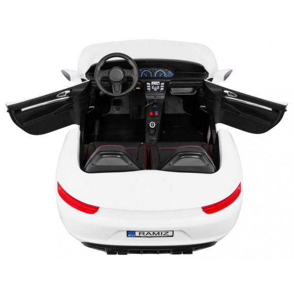 Perfecta Auto dla 2 dzieci Biały + Pompowane koła + Silnik bezszczotkowy + MP3 LED + Wolny Start Perfecta Auto dla 2 dzieci Biały + Pompowane koła + Silnik bezszczotkowy + MP3 LED + Wolny Start