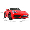 Perfecta Auto dla 2 dzieci Czerwony + Pompowane koła + Silnik bezszczotkowy + MP3 LED + Wolny Start Perfecta Auto dla 2 dzieci Czerwony + Pompowane koła + Silnik bezszczotkowy + MP3 LED + Wolny Start