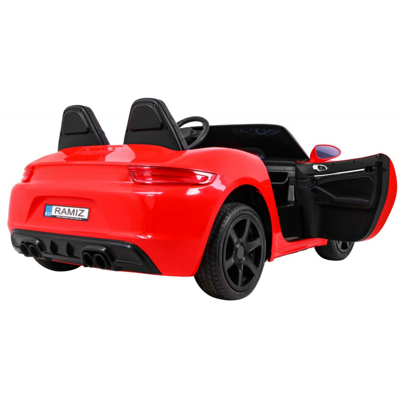 Perfecta Auto dla 2 dzieci Czerwony + Pompowane koła + Silnik bezszczotkowy + MP3 LED + Wolny Start