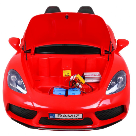 Perfecta Auto dla 2 dzieci Czerwony + Pompowane koła + Silnik bezszczotkowy + MP3 LED + Wolny Start Perfecta Auto dla 2 dzieci Czerwony + Pompowane koła + Silnik bezszczotkowy + MP3 LED + Wolny Start