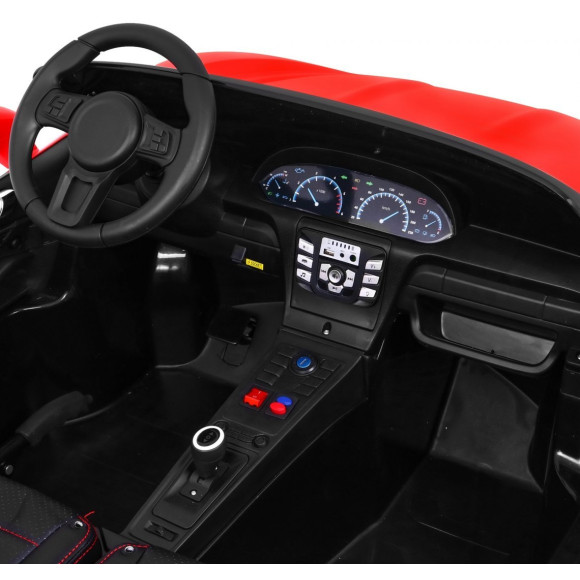 Perfecta Auto dla 2 dzieci Czerwony + Pompowane koła + Silnik bezszczotkowy + MP3 LED + Wolny Start Perfecta Auto dla 2 dzieci Czerwony + Pompowane koła + Silnik bezszczotkowy + MP3 LED + Wolny Start
