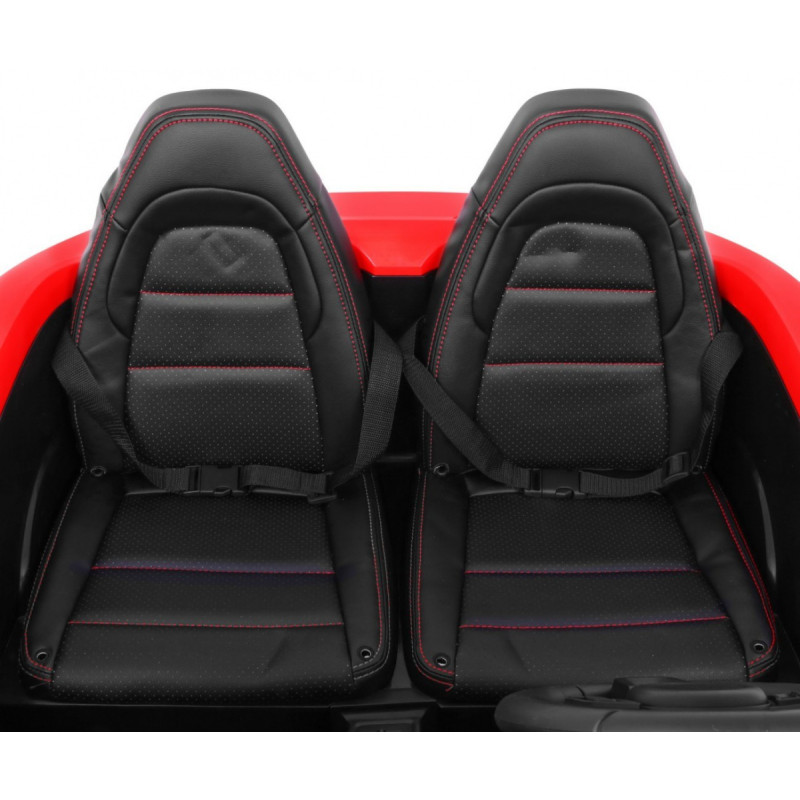 Perfecta Auto dla 2 dzieci Czerwony + Pompowane koła + Silnik bezszczotkowy + MP3 LED + Wolny Start