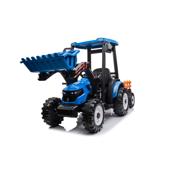 Pojazd MEGA Traktor D68 Z Przyczepką Niebieski Pojazd MEGA Traktor D68 Z Przyczepką Niebieski