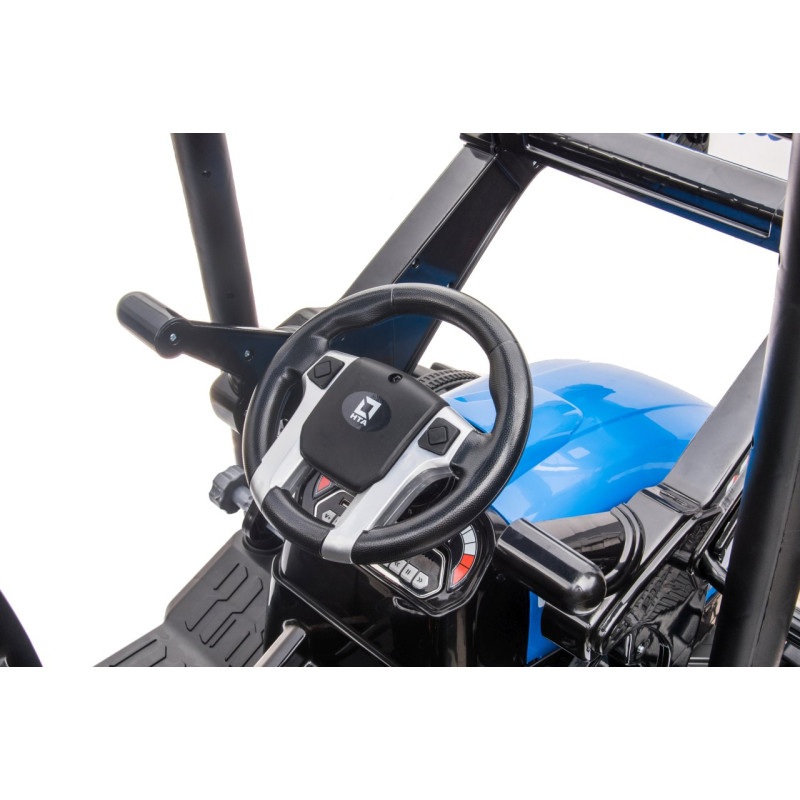 Pojazd MEGA Traktor D68 Z Przyczepką Niebieski