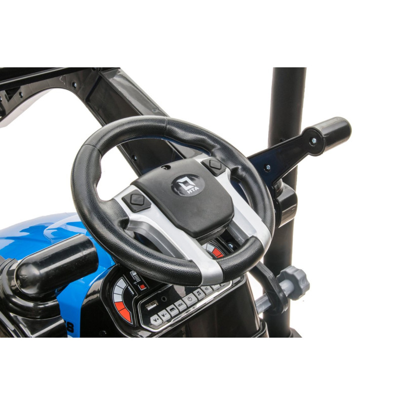 Pojazd MEGA Traktor D68 Z Przyczepką Niebieski