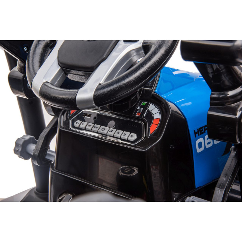 Pojazd MEGA Traktor D68 Z Przyczepką Niebieski