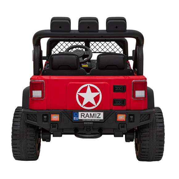 Autko terenowe Geoland Power dla 2 dzieci Czerwony + Pilot + Silniki 2x200W + Bagażnik + Radio MP3 + LED Autko terenowe Geoland Power dla 2 dzieci Czerwony + Pilot + Silniki 2x200W + Bagażnik + Radio MP3 + LED
