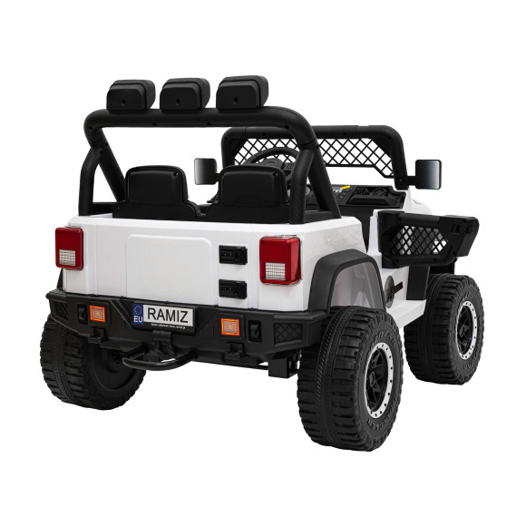 Autko terenowe Geoland Power dla 2 dzieci Biały + Pilot + Silniki 2x200W + Bagażnik + Radio MP3 + LED Autko terenowe Geoland Power dla 2 dzieci Biały + Pilot + Silniki 2x200W + Bagażnik + Radio MP3 + LED