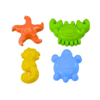 Foremki Morskie Do Piasku 4 Sztuki Krab Żółw Rozgwiazda Konik Żółty Zielony