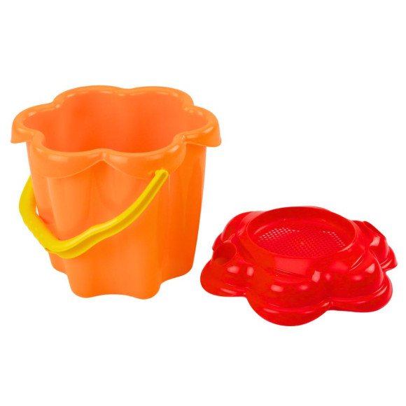 Zestaw Do Piasku Wiaderko Sitko Foremki 8 El Kolorowy