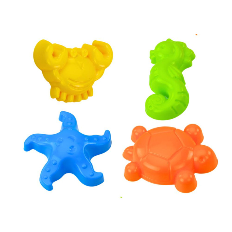 Zestaw Do Piasku Wiaderko Sitko Foremki 8 El Kolorowy