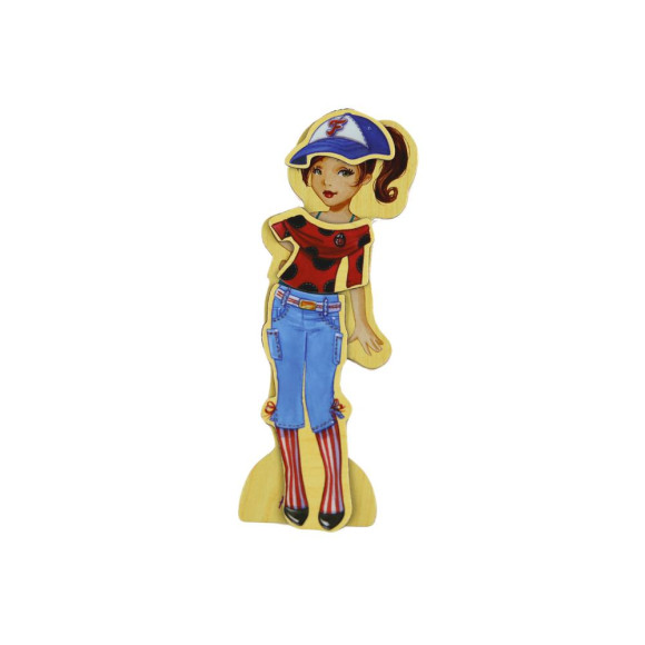 Puzzle Magnetyczne Lalki Ubrania Stylizacja 65 Elementów Ubioru