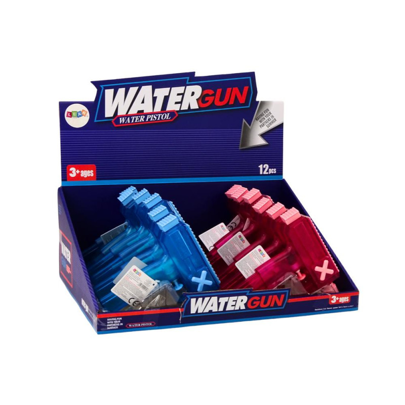 Mały Pistolet Na Wodę Przeźroczysty Niebieski Różowy