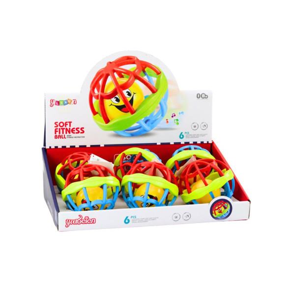 Piłeczka Sensoryczna Grzechotka Gumowa Kolorowa