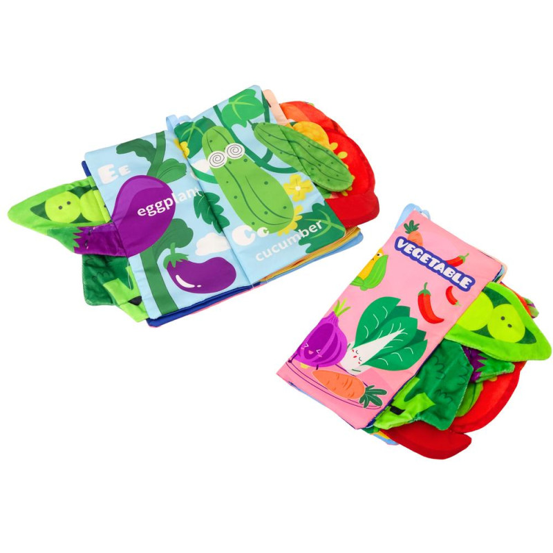 Książeczka Miękka Warzywa Szeleszcząca Piszcząca Kolorowa Dla Niemowląt