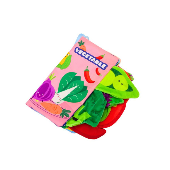 Książeczka Miękka Warzywa Szeleszcząca Piszcząca Kolorowa Dla Niemowląt