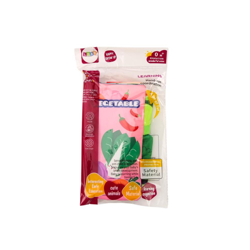 Książeczka Miękka Warzywa Szeleszcząca Piszcząca Kolorowa Dla Niemowląt
