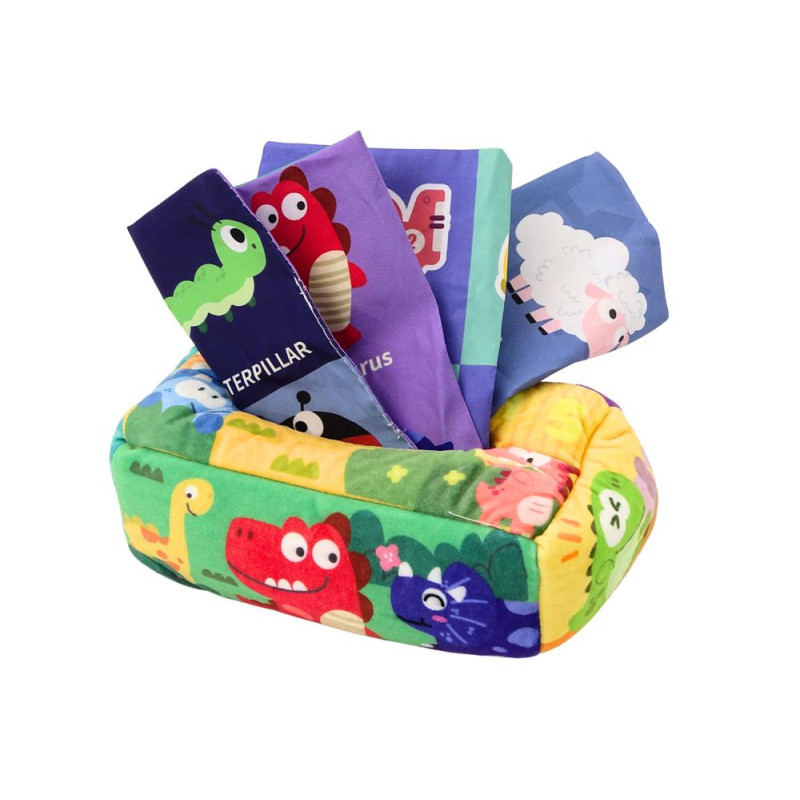 Miękkie Pudełko Na Chusteczki 6 Tkanin 3 Szeleszczące Chusteczki Kolorowe