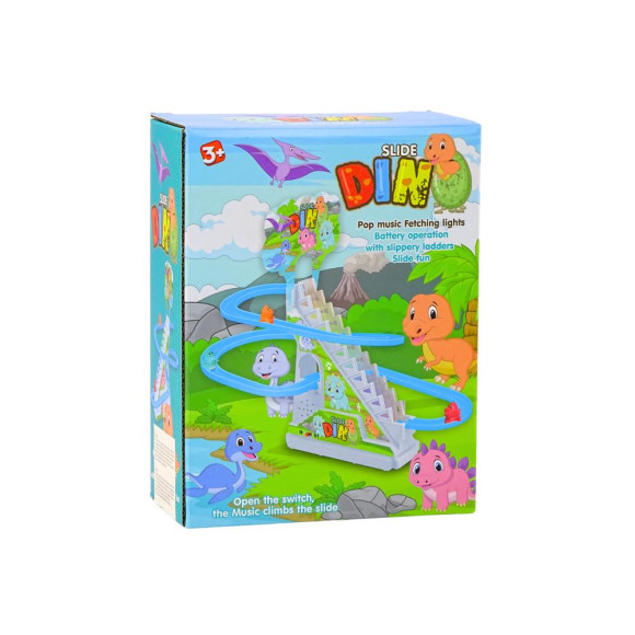 Tor Zjeżdżalnia Dla Dinozaurów Schodki Światła Dźwięki