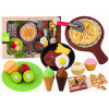 Zestaw Fast Food Owoce Stek Lody Akcesoria Pizza Frytki 26 ele.