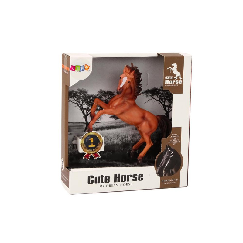 Figurka Konia Brązowy Koń Stojący Stajnia Farma Cute Horse