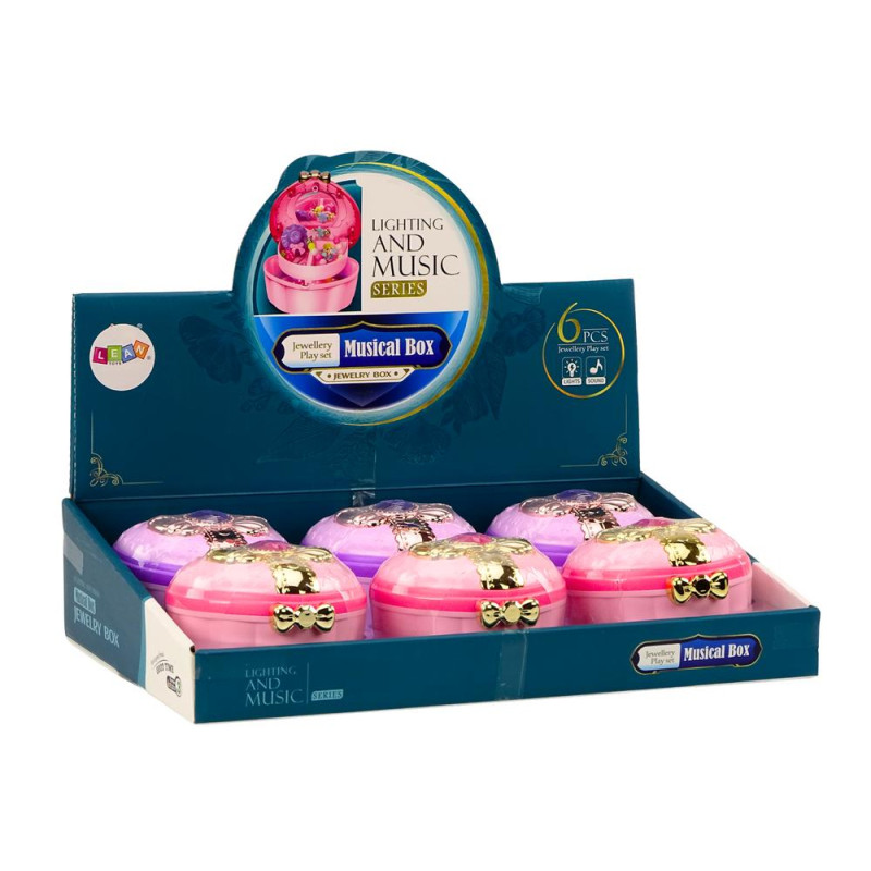 Zestaw Kuferek Szkatułka Serduszko Pudełko Na Biżuterię Akcesoria MIX