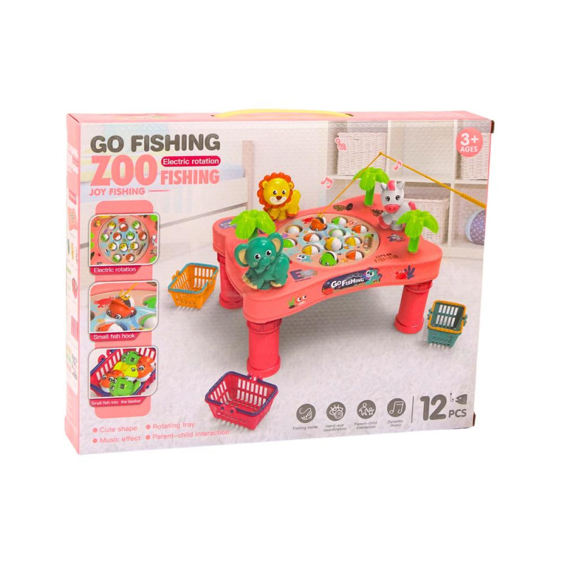 Gra Zręcznościowa Łowienie Rybek Stoliczek Różowy