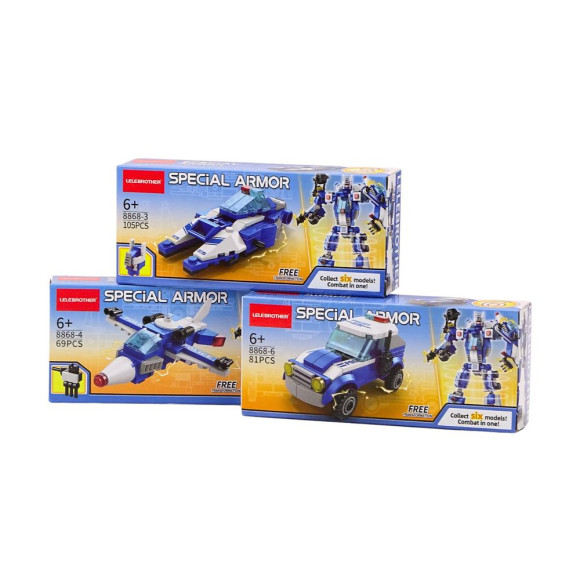 Wozy Policyjne Motor Łódź Samolot Policja Klocki Konstrukcyjne MIX